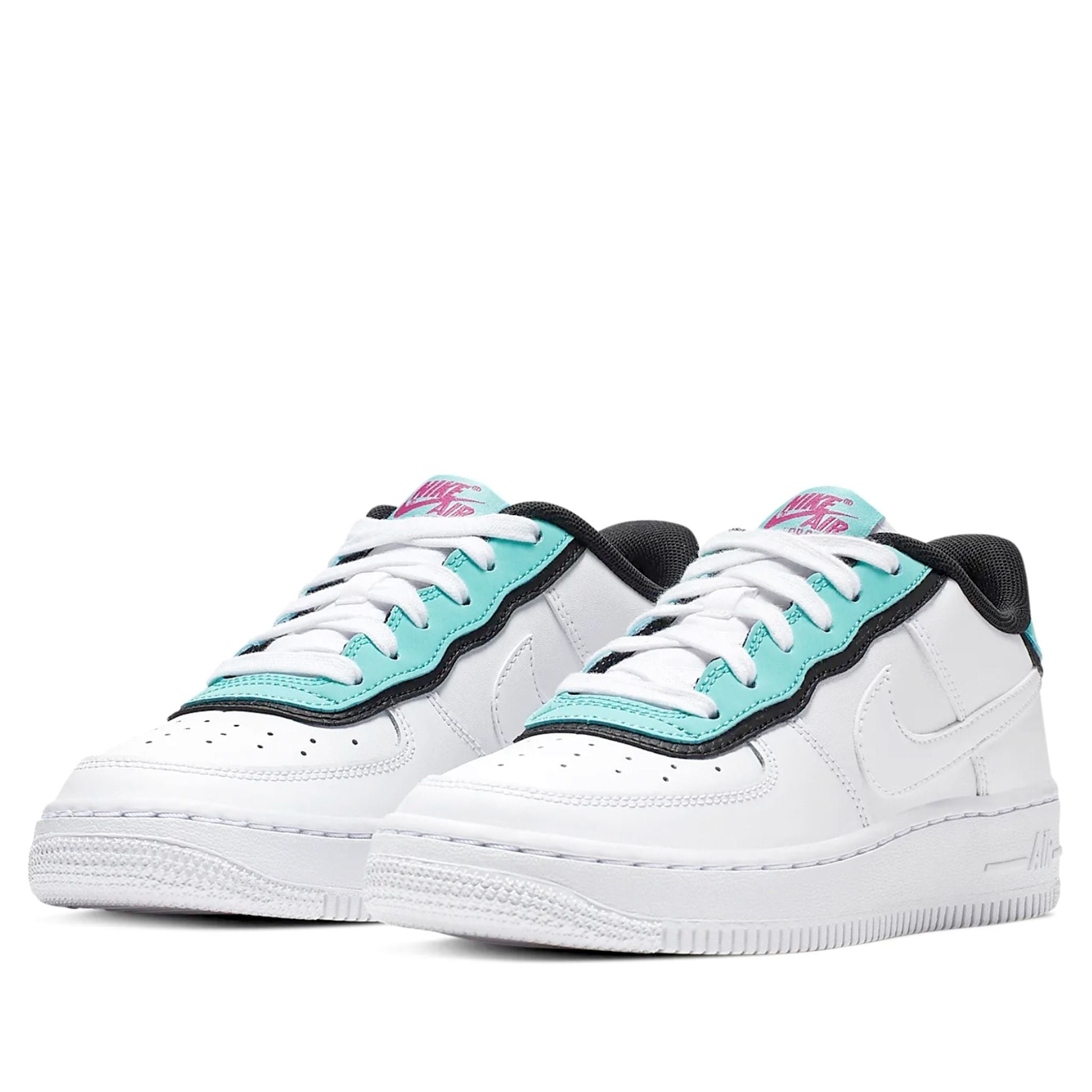  NIKE AIR FORCE 1 DOUBLE AQUA BLACK BV1084-100 [DATE CŨ] 