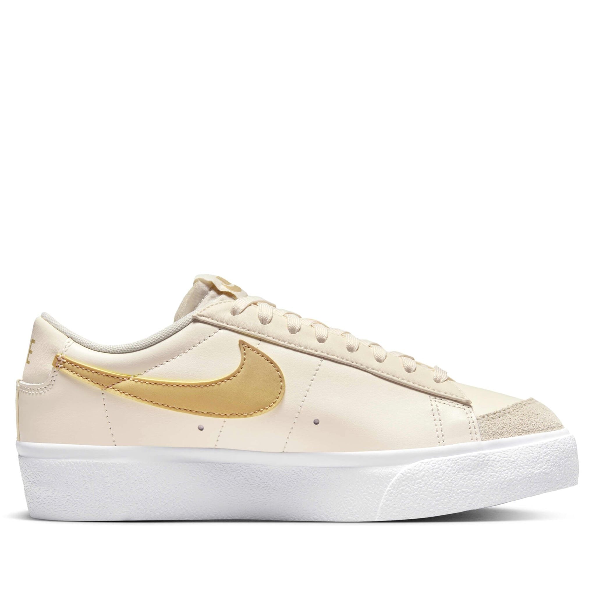  NIKE BLAZER LOW PLATFORM PALE IVOVY WHITE SATURN GOLD DJ0292-113 