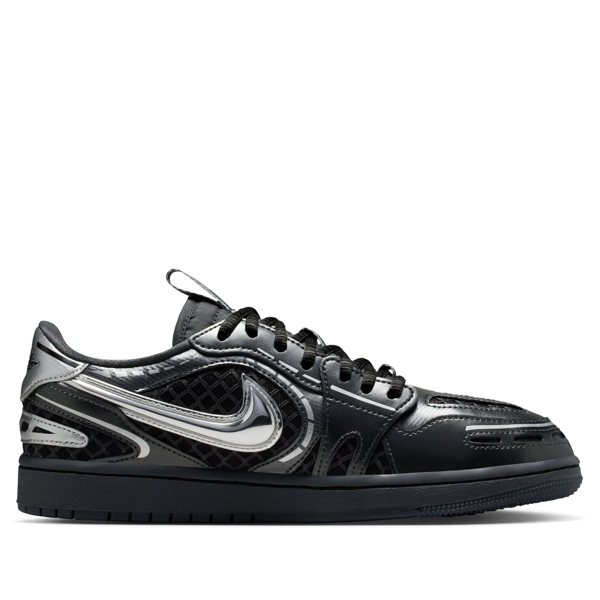  AIR JORDAN 1 LOW METHOD OF MAKE V3 BLACK METALLIC SILVER HQ2186-001 