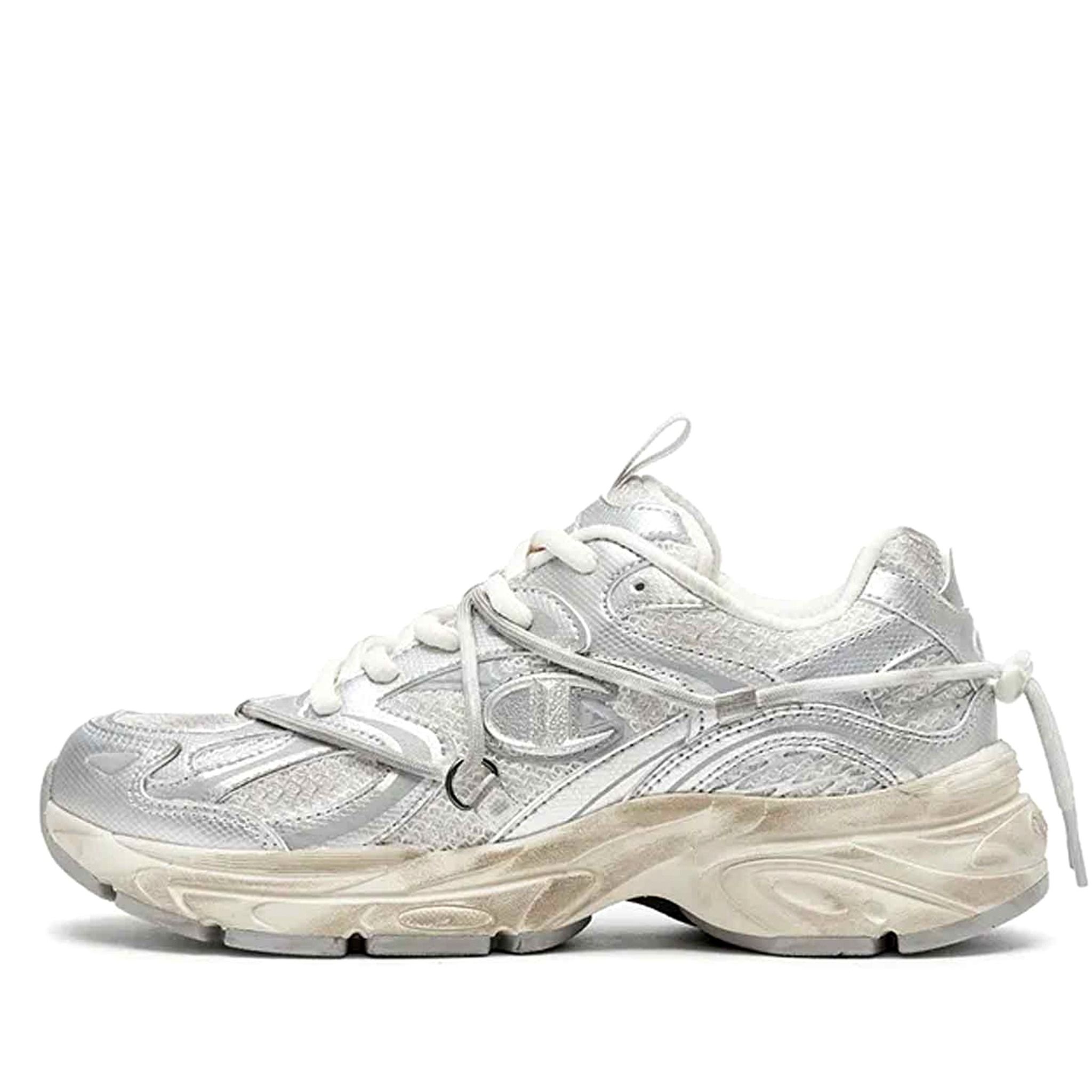  CHAMPION CHUNKY LOW-TOP SILVER/MILK WHITE U5AFCRU15P8 