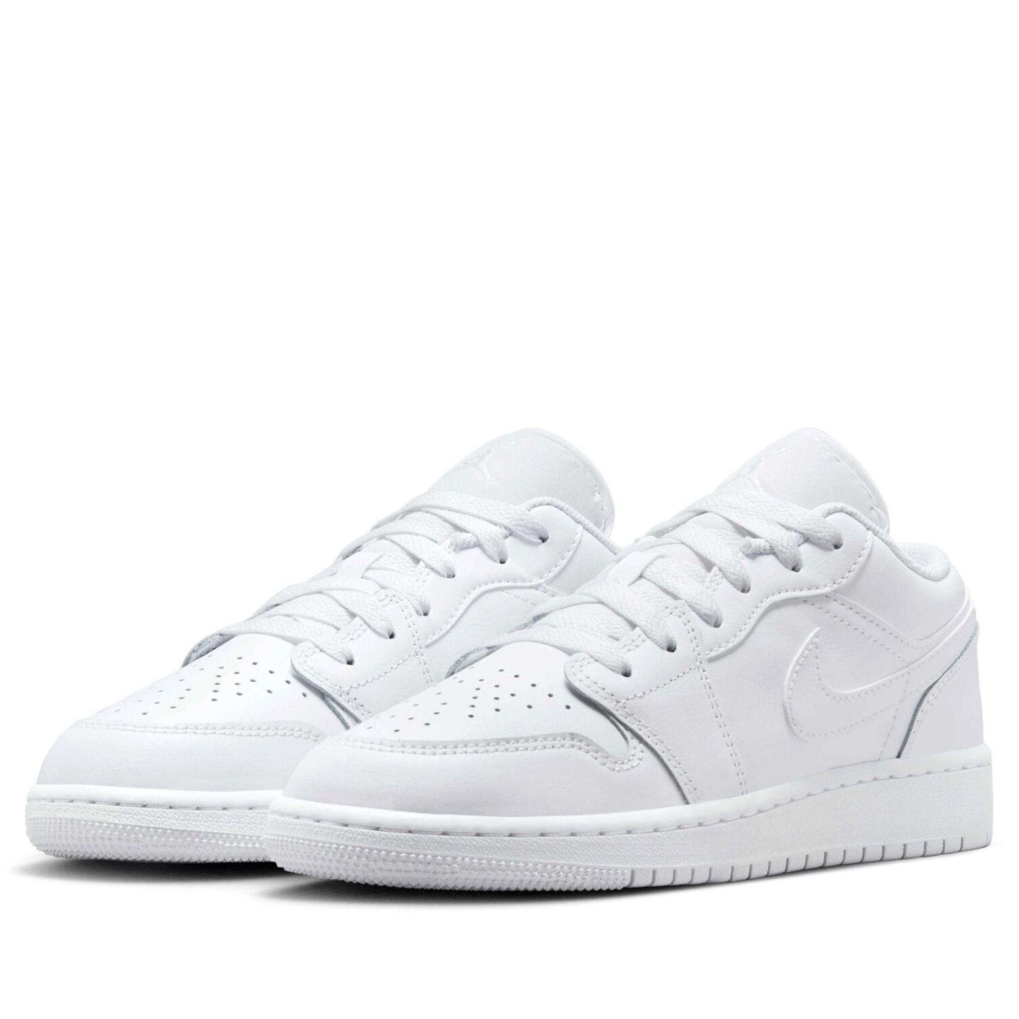  NIKE AIR JORDAN 1 LOW TRIPLE WHITE GS 553560-136 