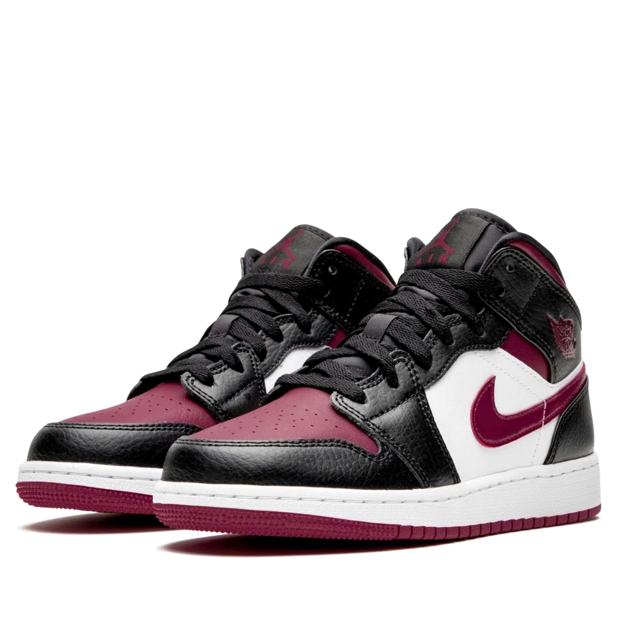  NIKE AIR JORDAN 1 MID GS BRED TOE 554725-066 