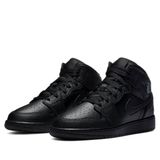  NIKE AIR JORDAN 1 MID TRIPLE BLACK 554725-091 