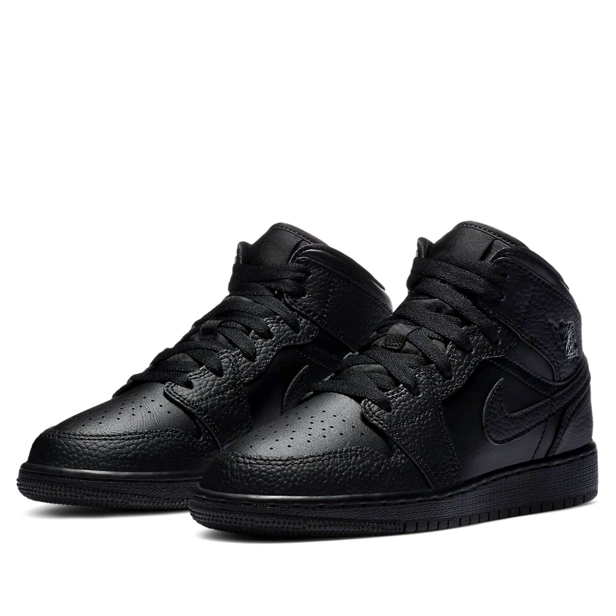 NIKE AIR JORDAN 1 MID TRIPLE BLACK 554725-091 