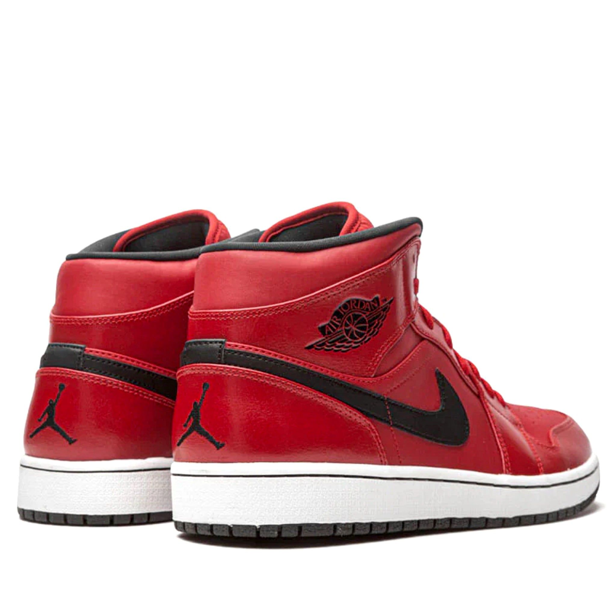  NIKE AIR JORDAN 1 MID GYM RED BLACK PATIENT 554725-602 