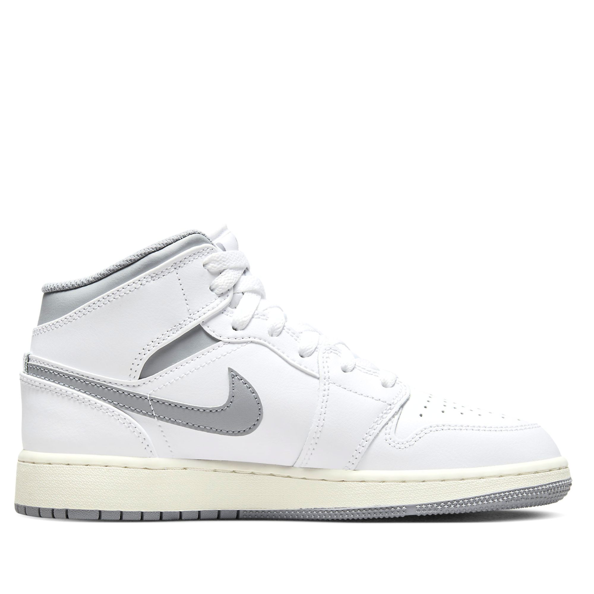  NIKE AIR JORDAN 1 MID NEUTRAL GREY GS 554725-135 