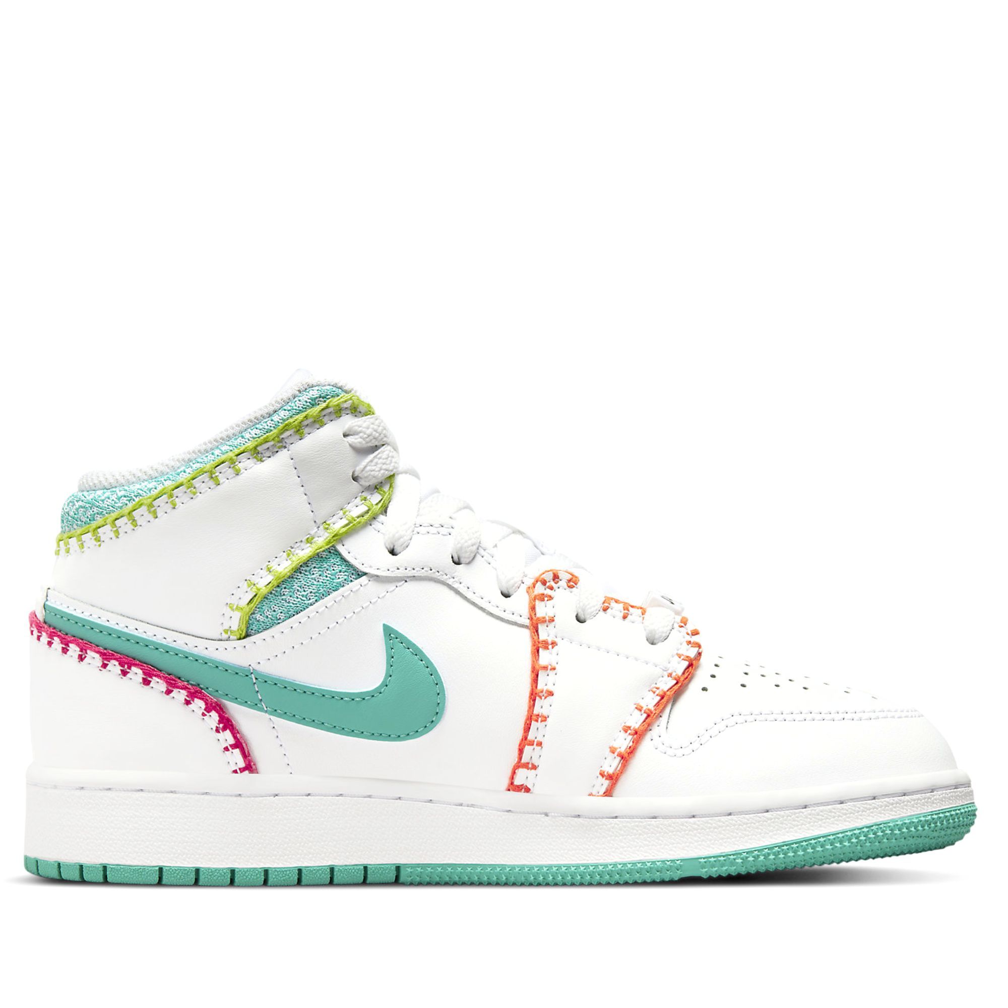  NIKE AIR JORDAN 1 MID MULTI KNIT GS DM6218-100 
