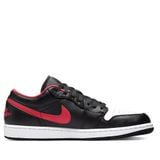  NIKE AIR JORDAN 1 LOW BLACK FIRED RED 553558-063 