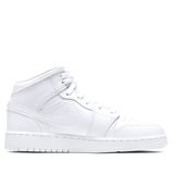  NIKE AIR JORDAN 1 MID GS TRIPLE WHITE 554725-130 