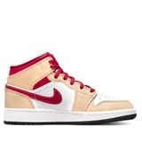  NIKE AIR JORDAN 1 MID LIGHT CARDINAL CURRY GS 554725-201 