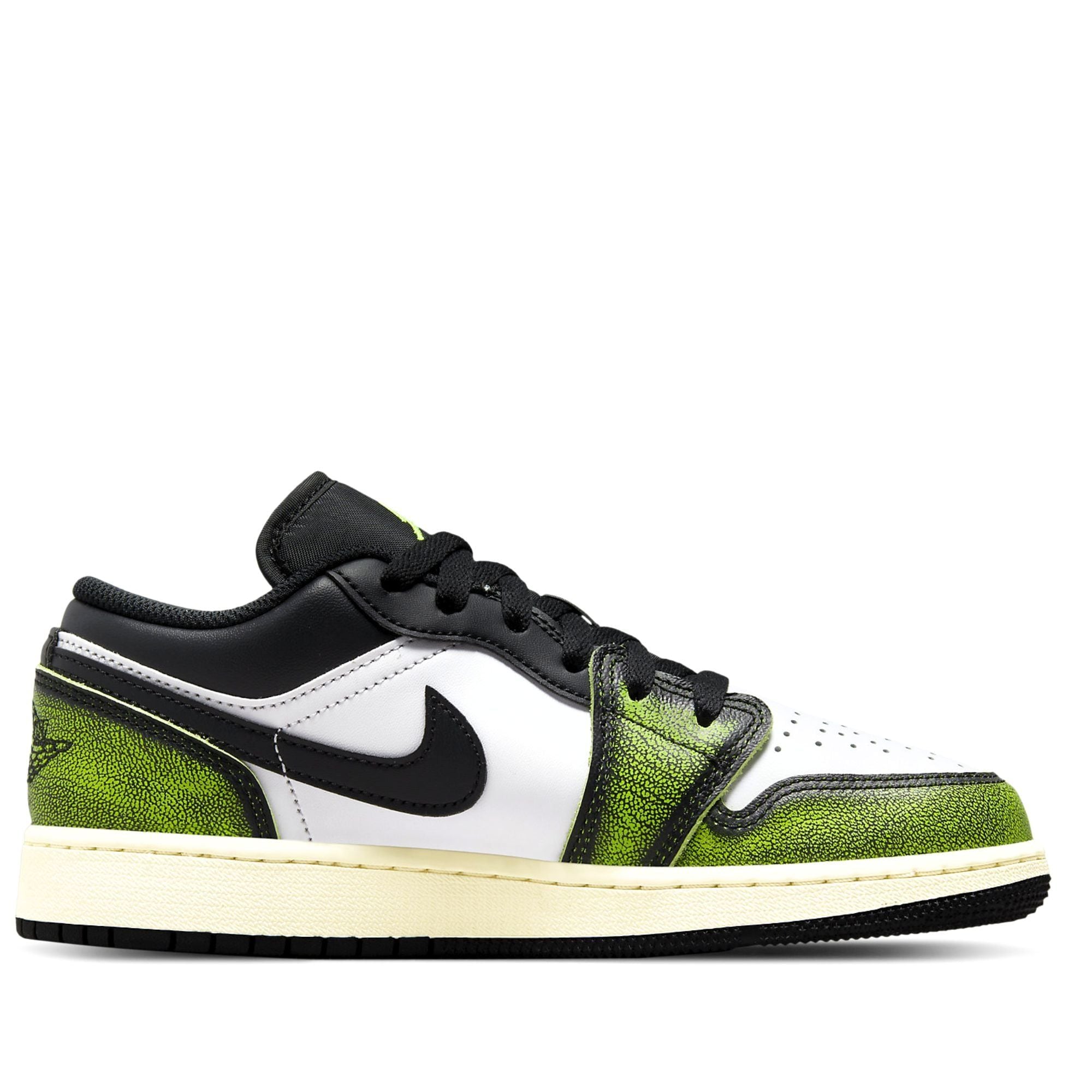  NIKE AIR JORDAN 1 LOW WHITE BLACK GREEN GS DO8244-003 