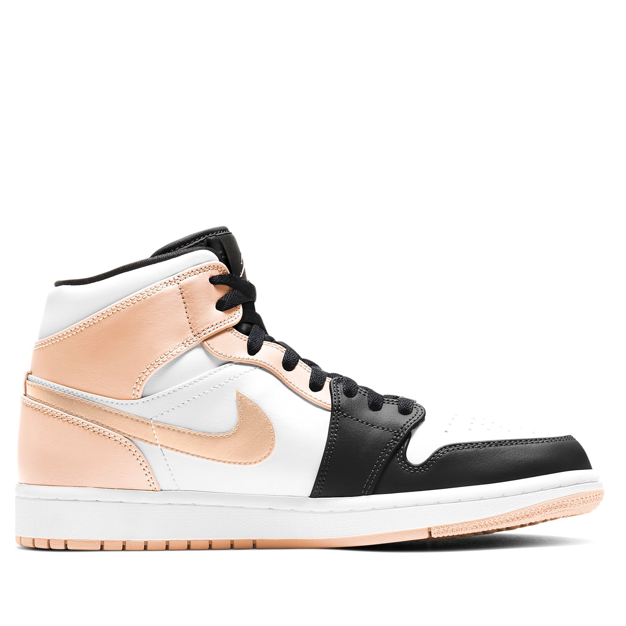  NIKE AIR JORDAN 1 MID ARCTIC ORANGE BLACK TOE 554724-133 