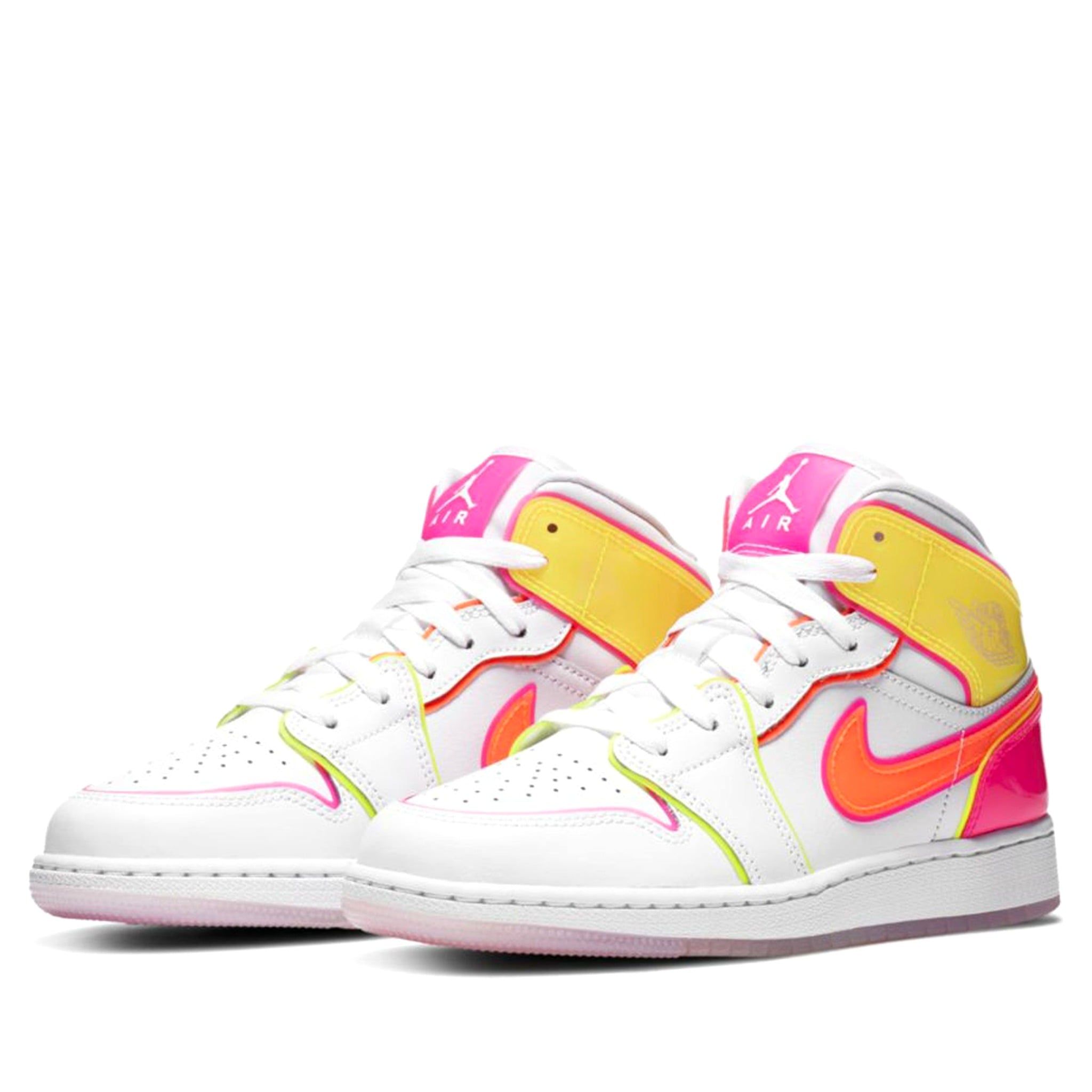  NIKE AIR JORDAN 1 MID GS EDGE GLOW CV4611-100 