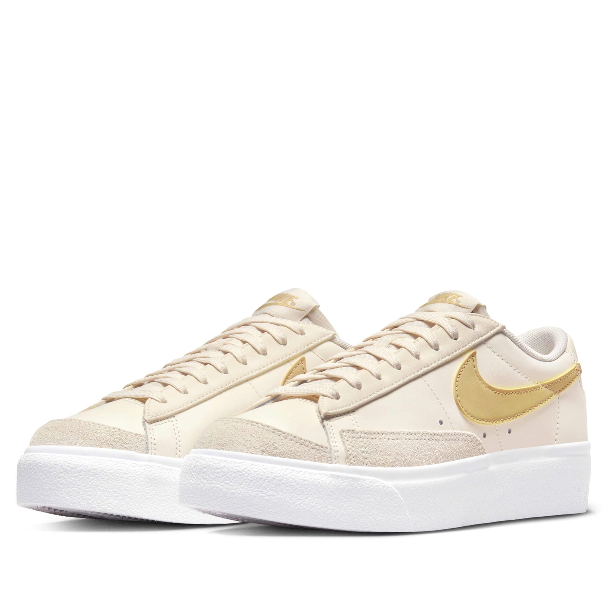  NIKE BLAZER LOW PLATFORM PALE IVOVY WHITE SATURN GOLD DJ0292-113 