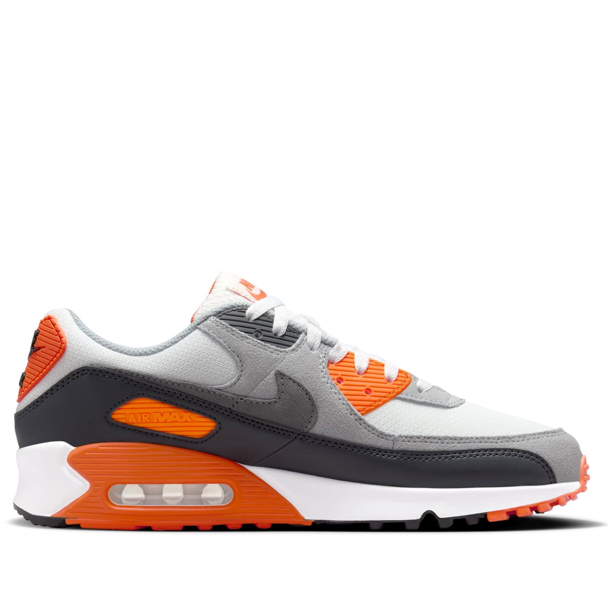  NIKE AIR MAX 90 SUMMIT WHITE SAFETY ORANGE SMOKE GREY DM0029-108 