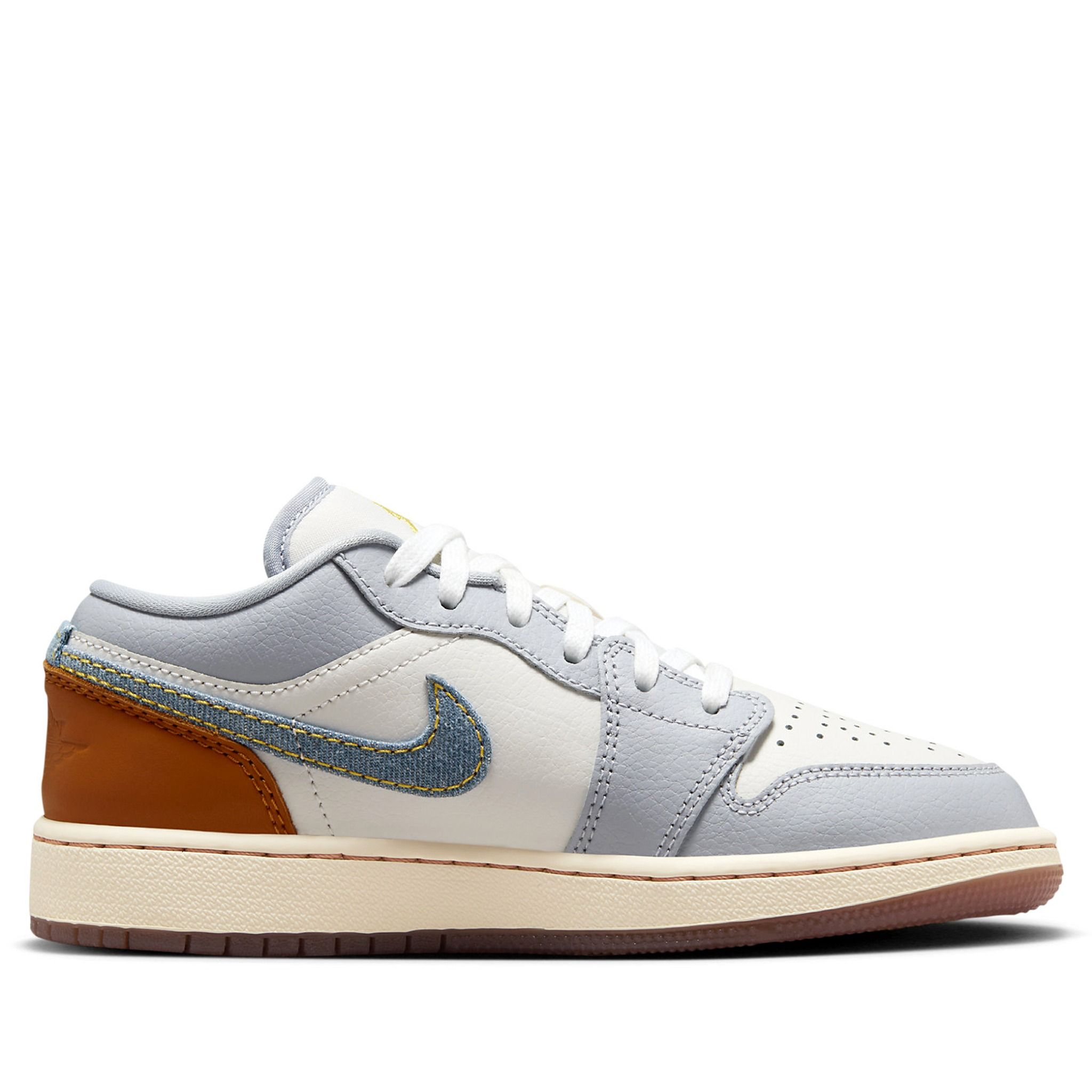  NIKE AIR JORDAN 1 LOW REPAIRED DENIM SWOOSH GS FZ5046-041 