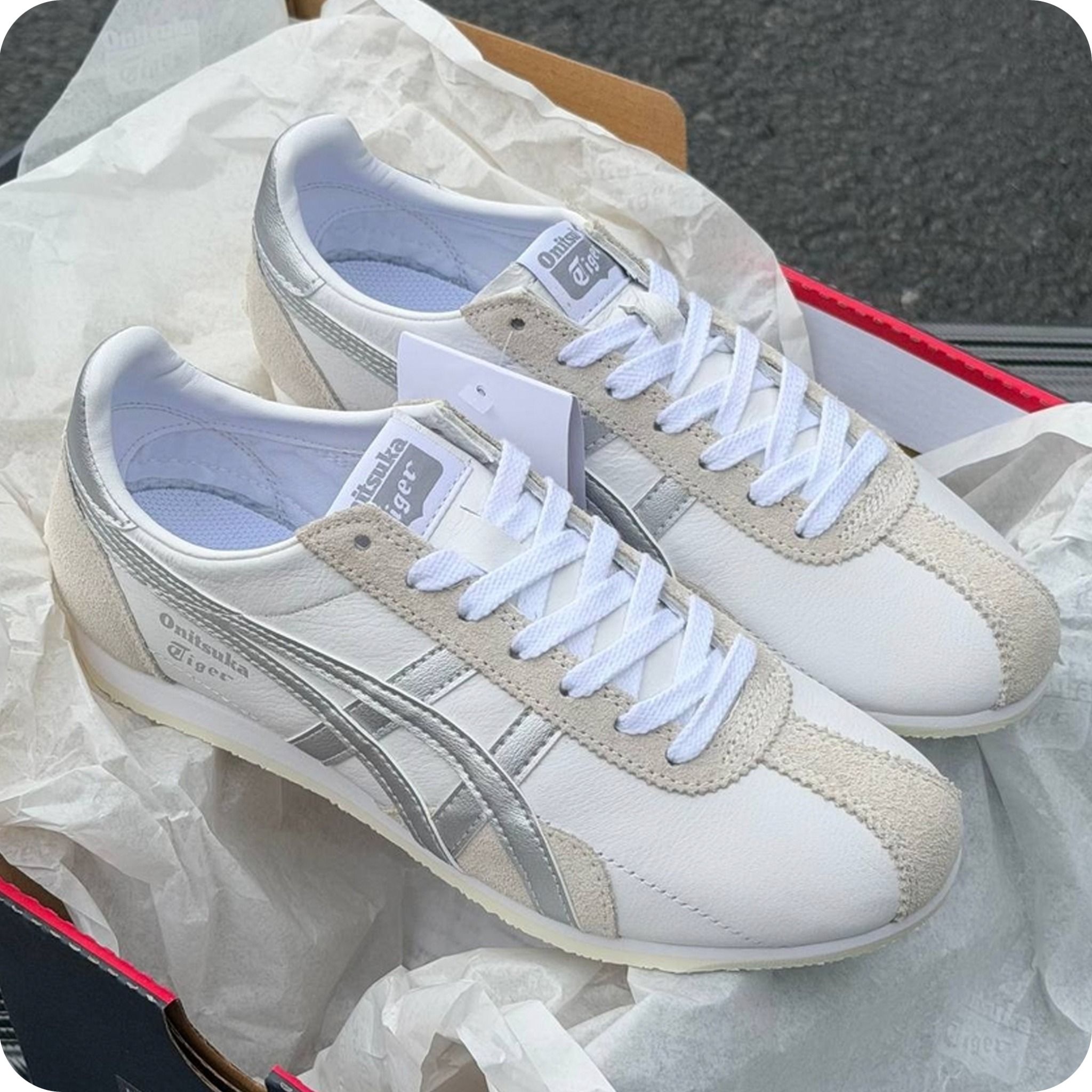  ONITSUKA TIGER RUNSPARK WHITE SILVER 1183B480-104 
