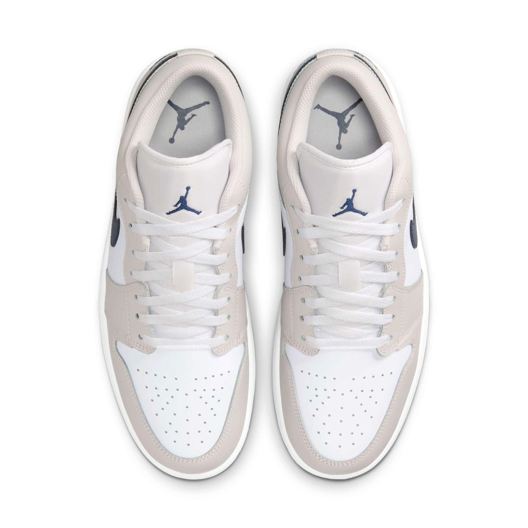  NIKE AIR JORDAN 1 LOW MIDNIGHT NAVY NEUTRAL GREY 553558-146 