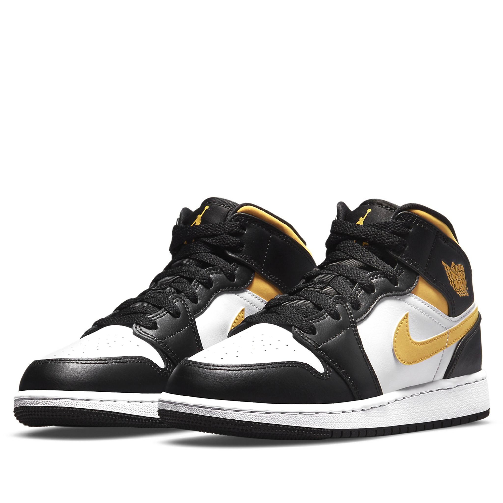  NIKE AIR JORDAN 1 MID GS WHITE POLLEN BLACK 554725-177 