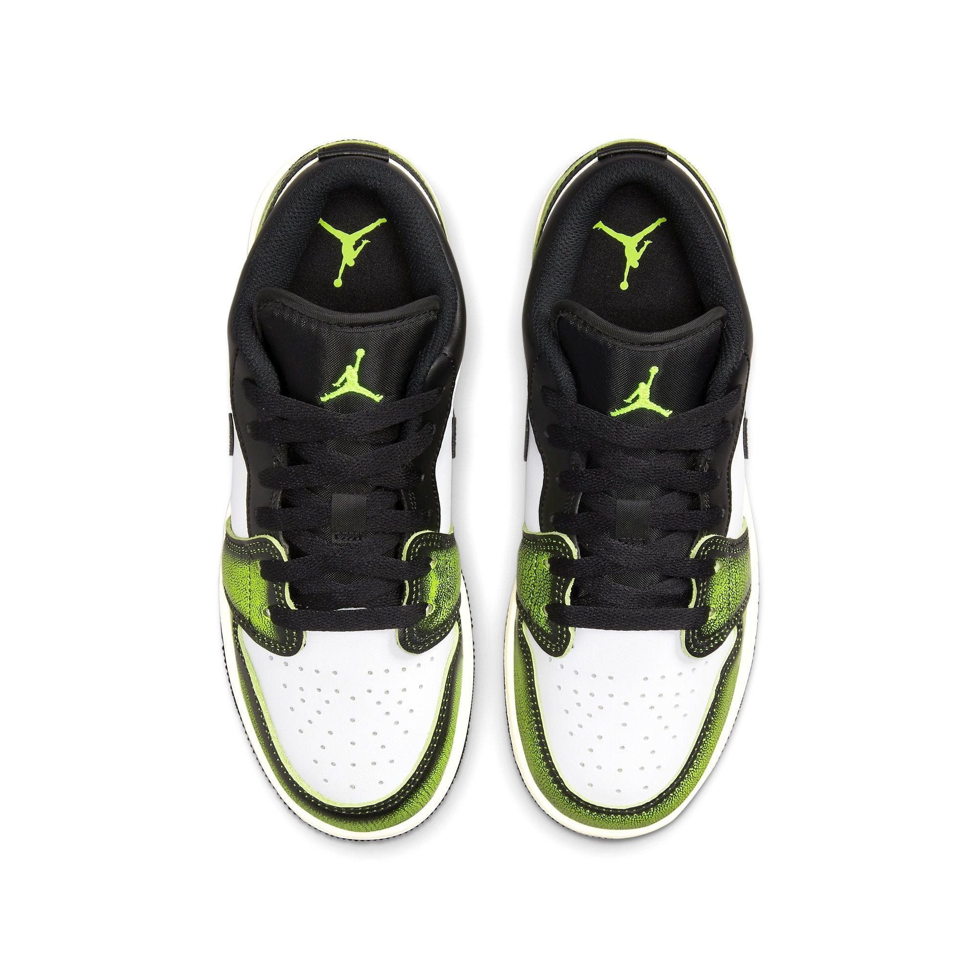  NIKE AIR JORDAN 1 LOW WHITE BLACK GREEN GS DO8244-003 