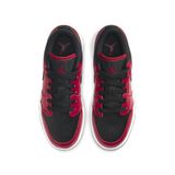  NIKE AIR JORDAN 1 LOW GS GYM RED BLACK PEBBLED 553560-605 