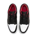  NIKE AIR JORDAN 1 LOW BLACK FIRED RED 553558-063 