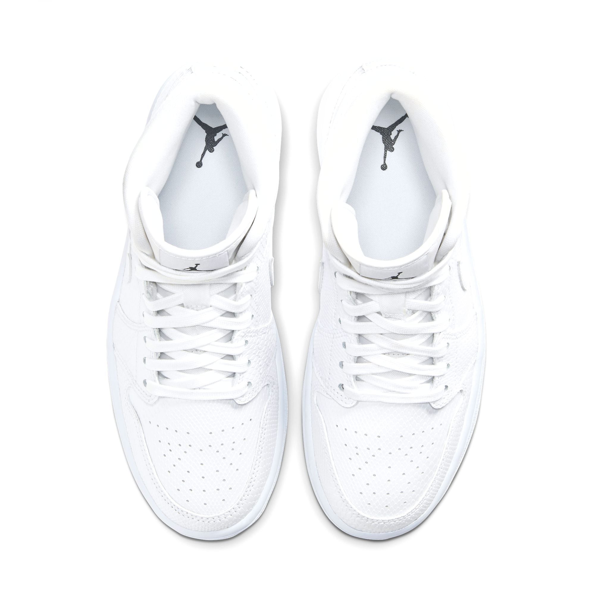  NIKE AIR JORDAN 1 MID WHITE SNAKESKIN BQ6472-110 l BQ6472-100 