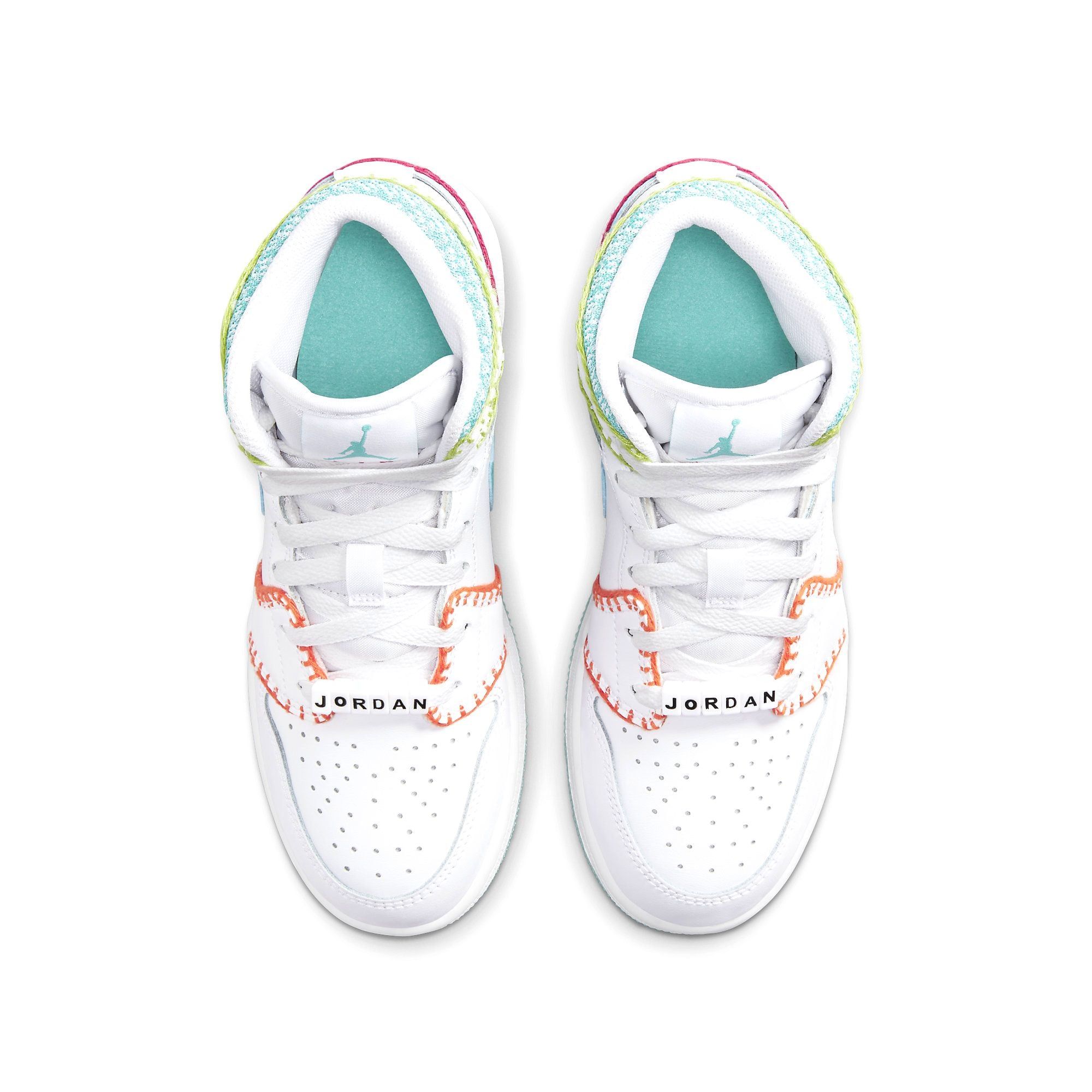  NIKE AIR JORDAN 1 MID MULTI KNIT GS DM6218-100 