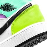  NIKE AIR JORDAN 1 MID GS PASTEL BLACK TOE 554725-175 