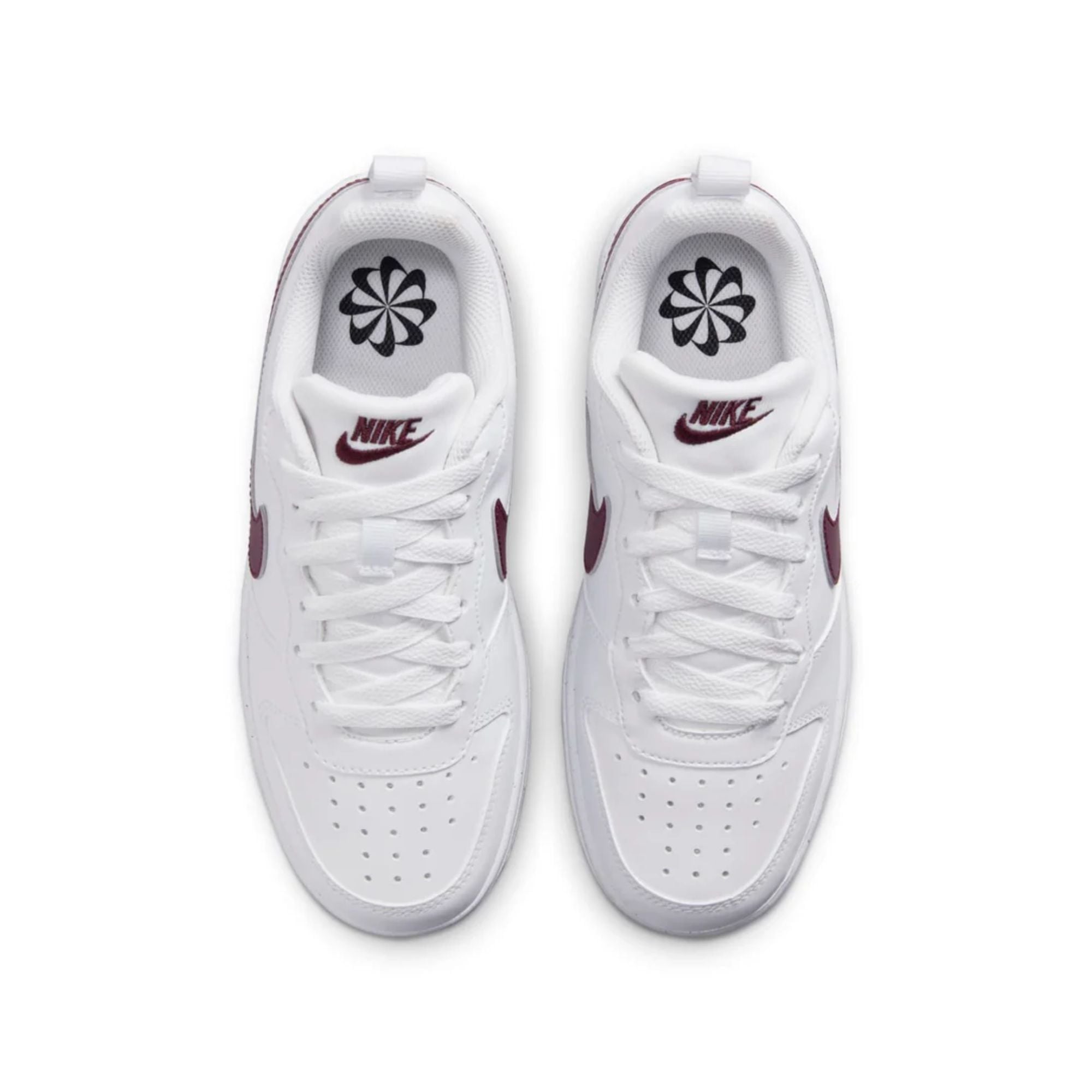  NIKE COURT BOROUGH LOW RECRAFT WHITE BURGUNDY CRUSH DV5456-112 
