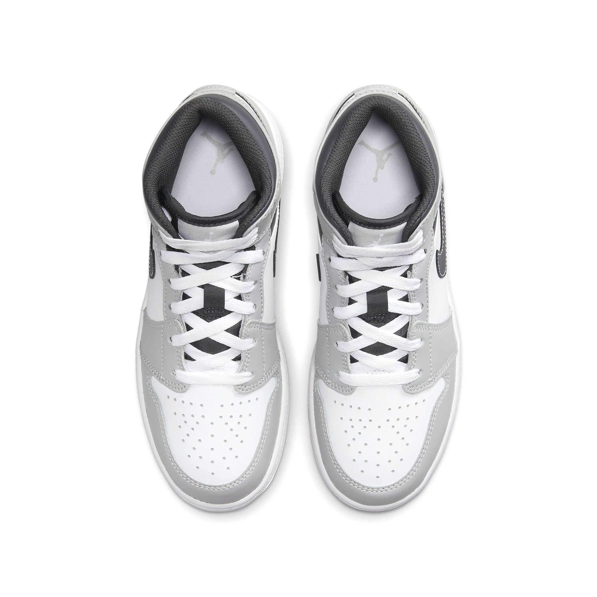  NIKE AIR JORDAN 1 MID LIGHT SMOKE GREY ANTHRACITE GS 554725-078 