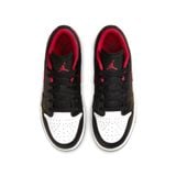  NIKE AIR JORDAN 1 LOW BLACK FIRED RED GS 553560-063 