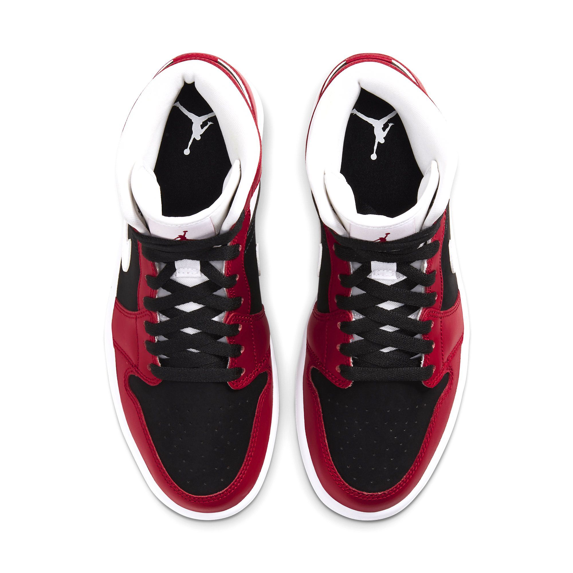  NIKE AIR JORDAN 1 MID GYM RED BLACK BQ6472-601 
