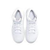 NIKE AIR JORDAN 1 MID GS TRIPLE WHITE 554725-130 