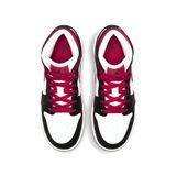  NIKE AIR JORDAN 1 MID WHITE VERY BERRY 554725-016 