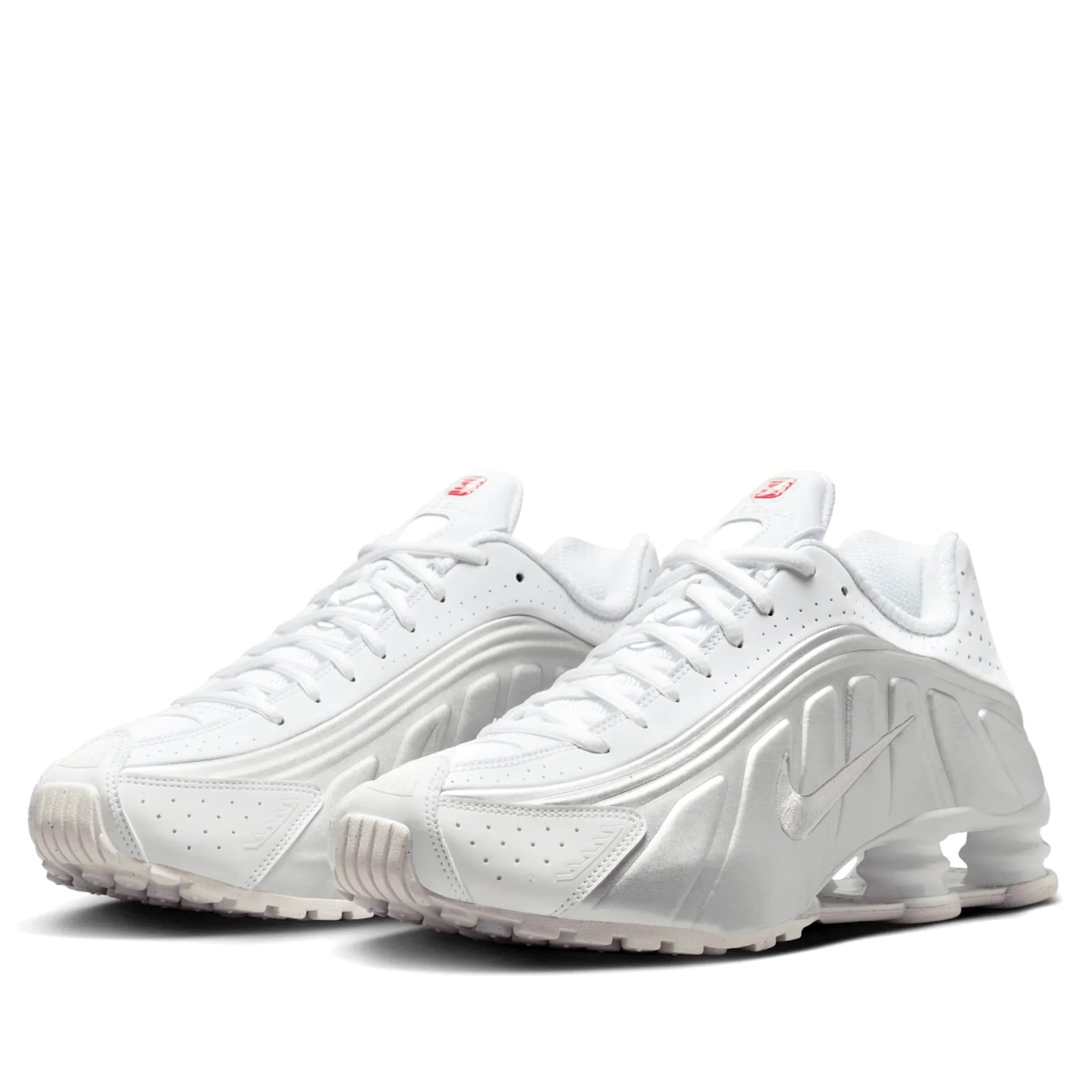  NIKE SHOX R4 WHITE BRIGHT CRIMSON METALLIC SILVER HQ1988-101 