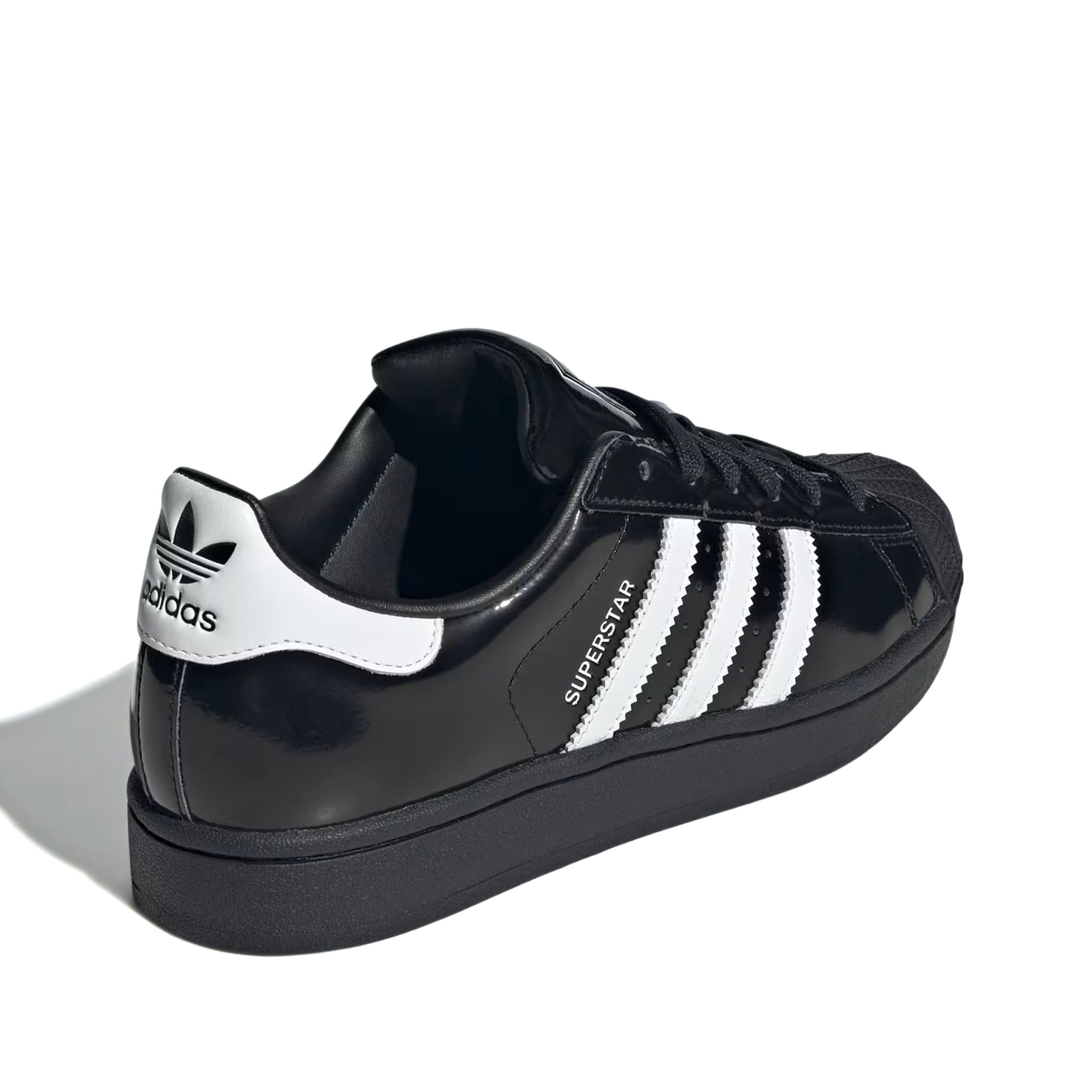  ADIDAS SUPERSTAR II BLACK WHITE PATENT JH7756 