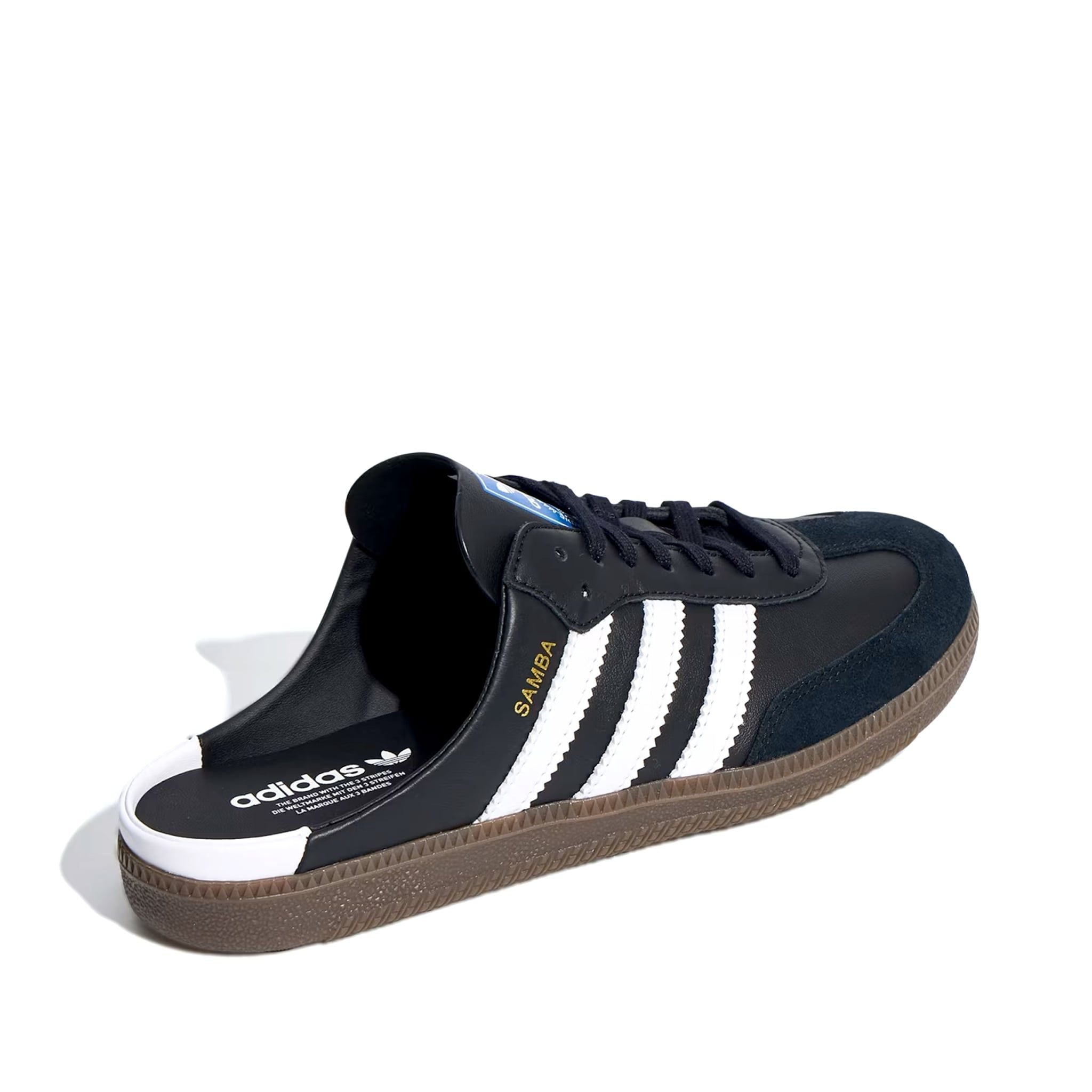  ADIDAS SAMBA MULE BLACK WHITE LB3815 