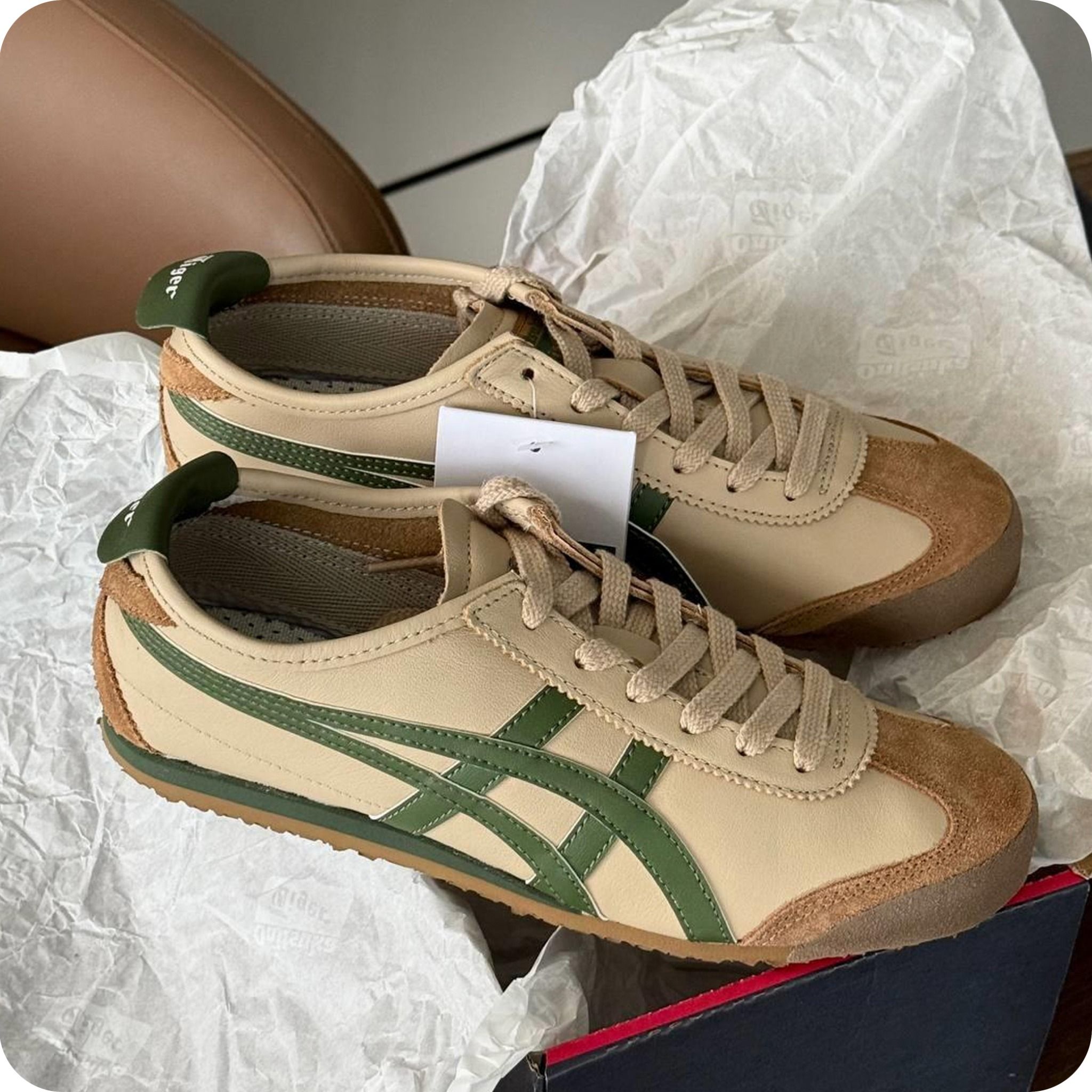  ONITSUKA TIGER MEXICO 66 BEIGE GRASS GREEN 1183C102-250 
