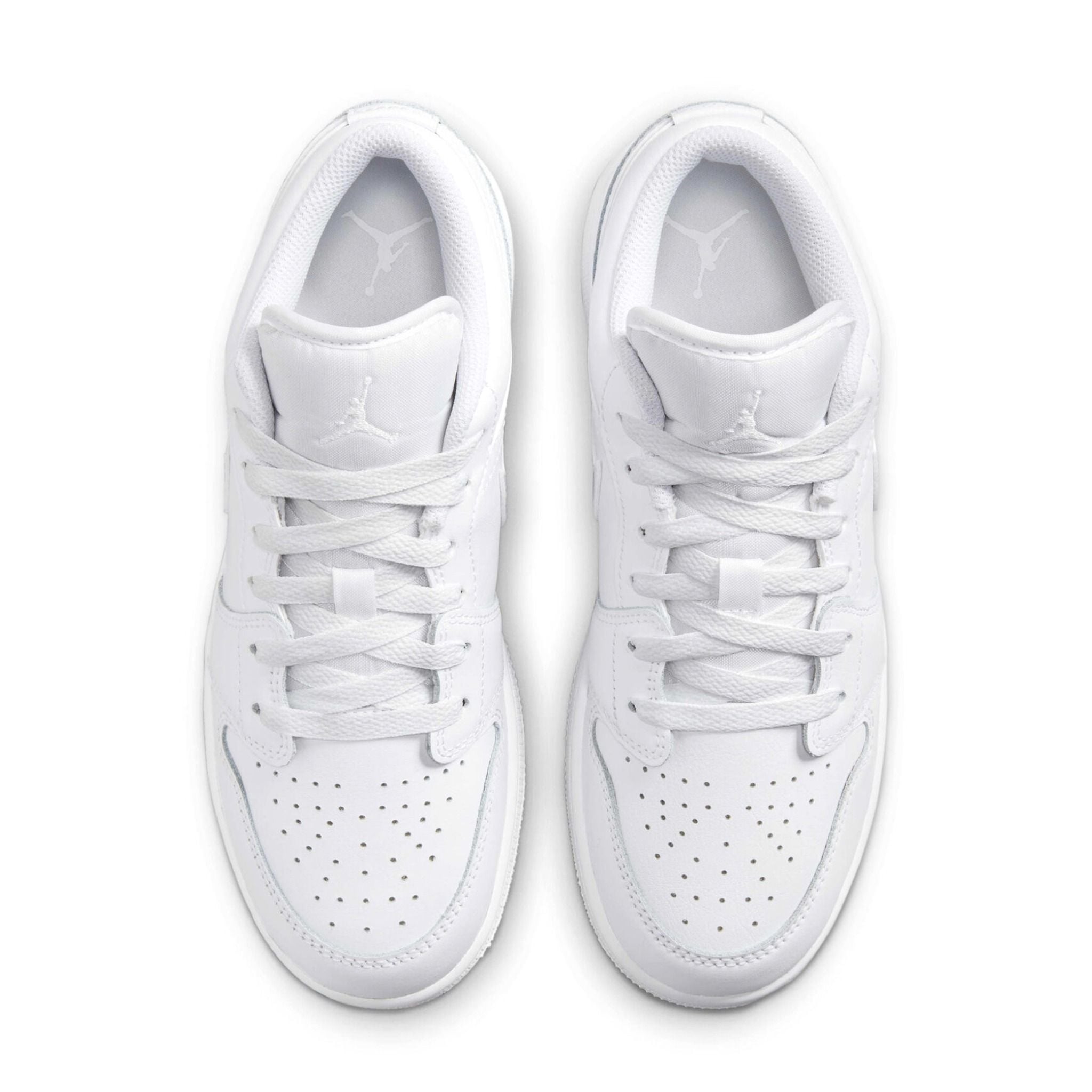  NIKE AIR JORDAN 1 LOW TRIPLE WHITE GS 553560-136 