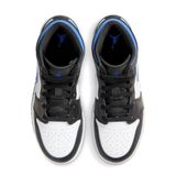  NIKE AIR JORDAN 1 MID WHITE BLACK RACER BLUE 554725-140 