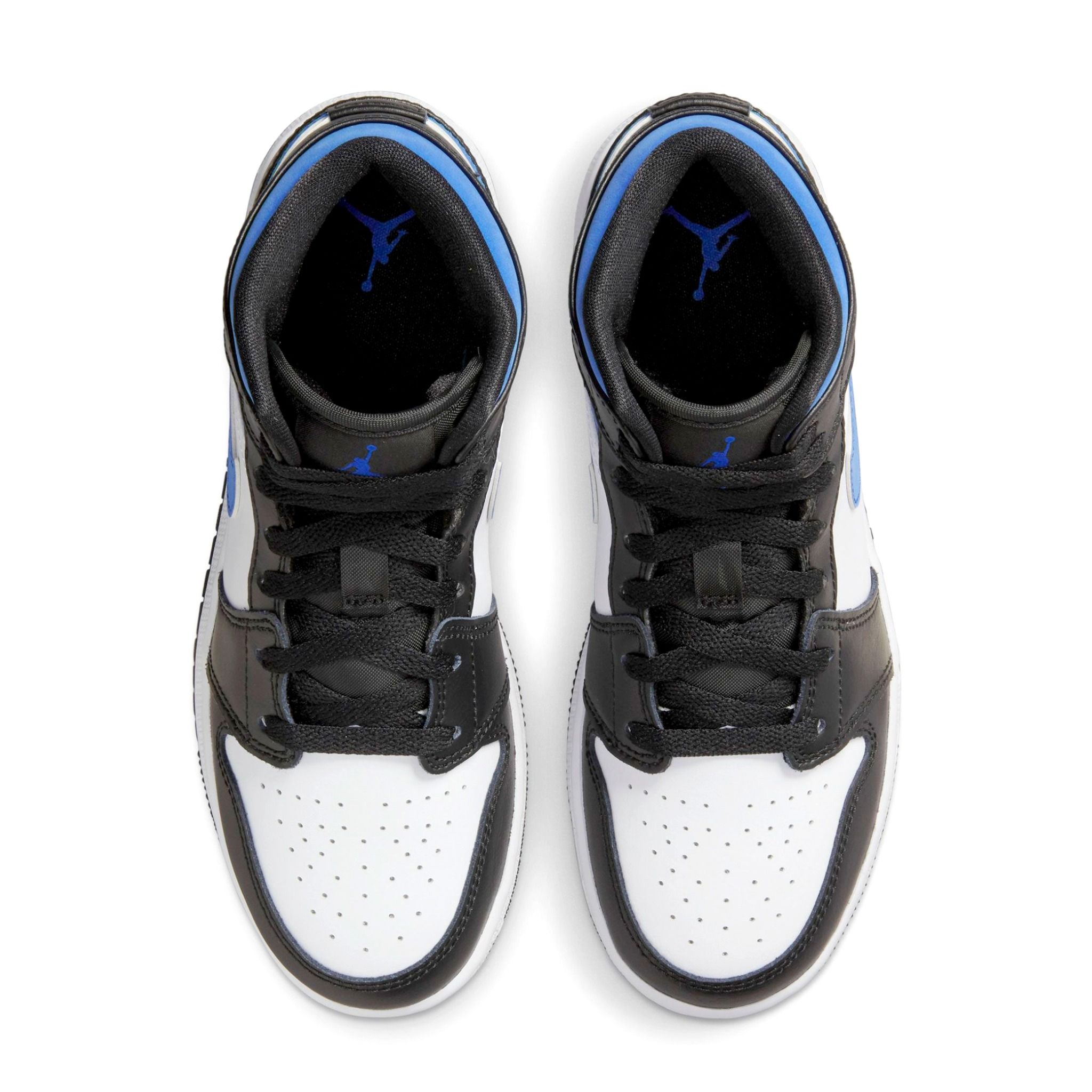 NIKE AIR JORDAN 1 MID WHITE BLACK RACER BLUE 554725-140 