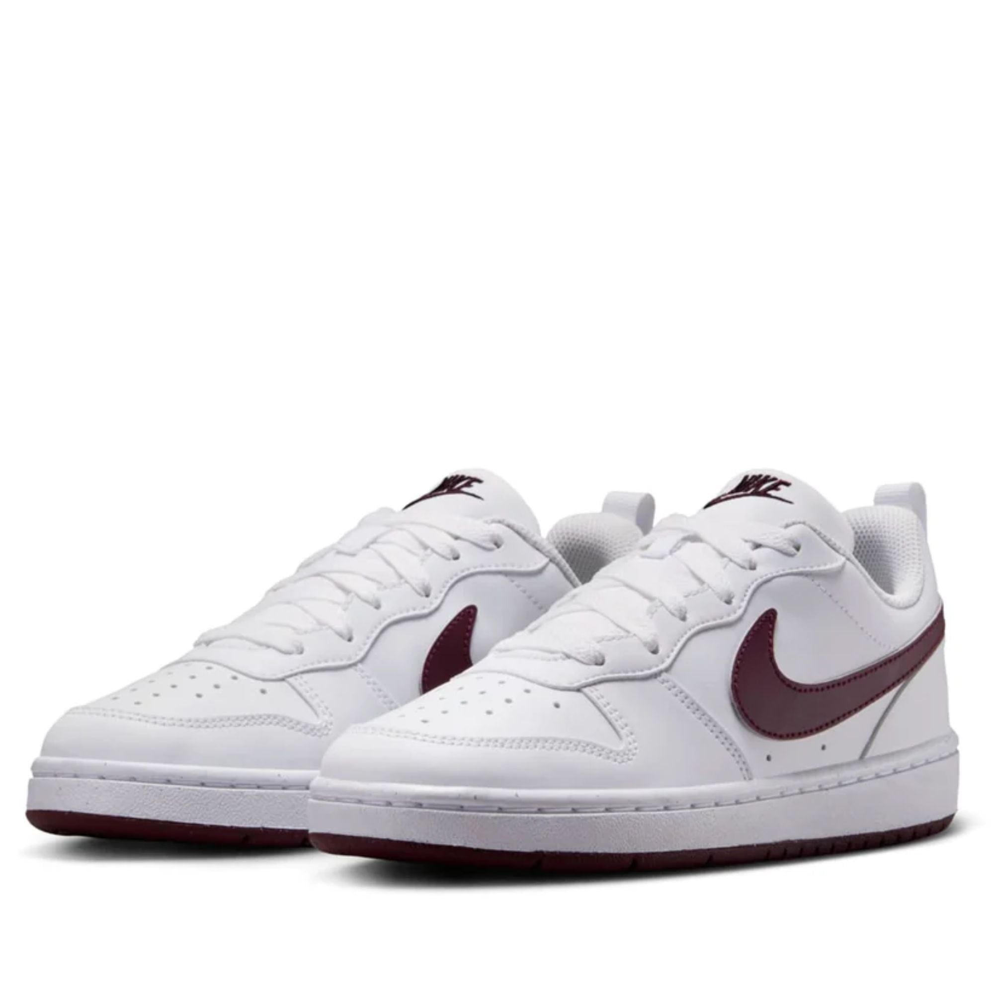  NIKE COURT BOROUGH LOW RECRAFT WHITE BURGUNDY CRUSH DV5456-112 