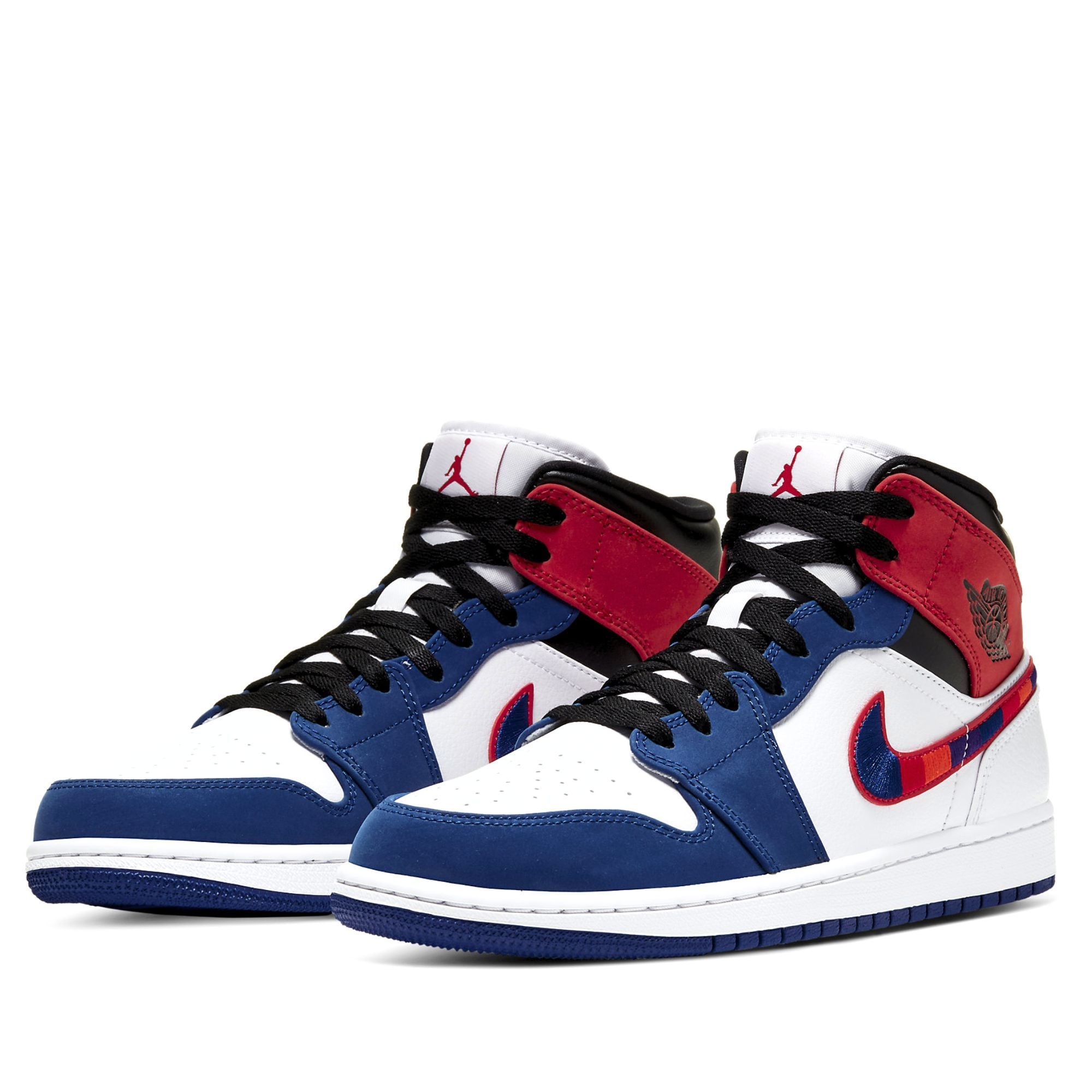  NIKE AIR JORDAN 1 MID MULTI COLOR SWOOSH 852542-146 