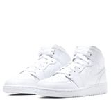  NIKE AIR JORDAN 1 MID GS TRIPLE WHITE 554725-130 