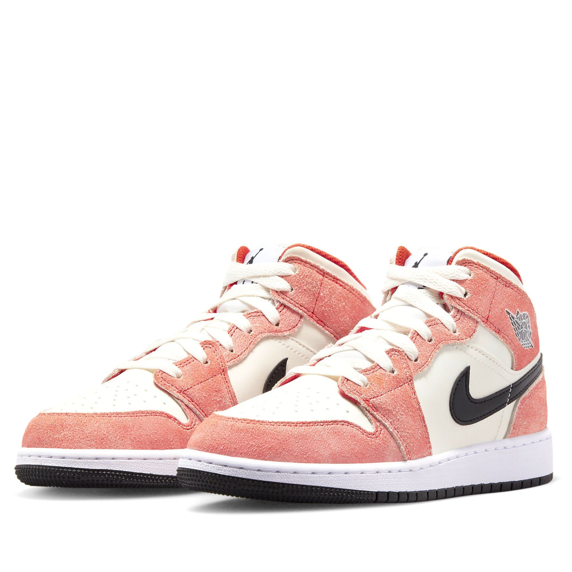  NIKE AIR JORDAN 1 MID SE ORANGE SUEDE GS DV1336-800 
