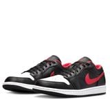  NIKE AIR JORDAN 1 LOW BLACK FIRED RED 553558-063 