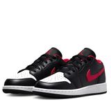  NIKE AIR JORDAN 1 LOW BLACK FIRED RED GS 553560-063 
