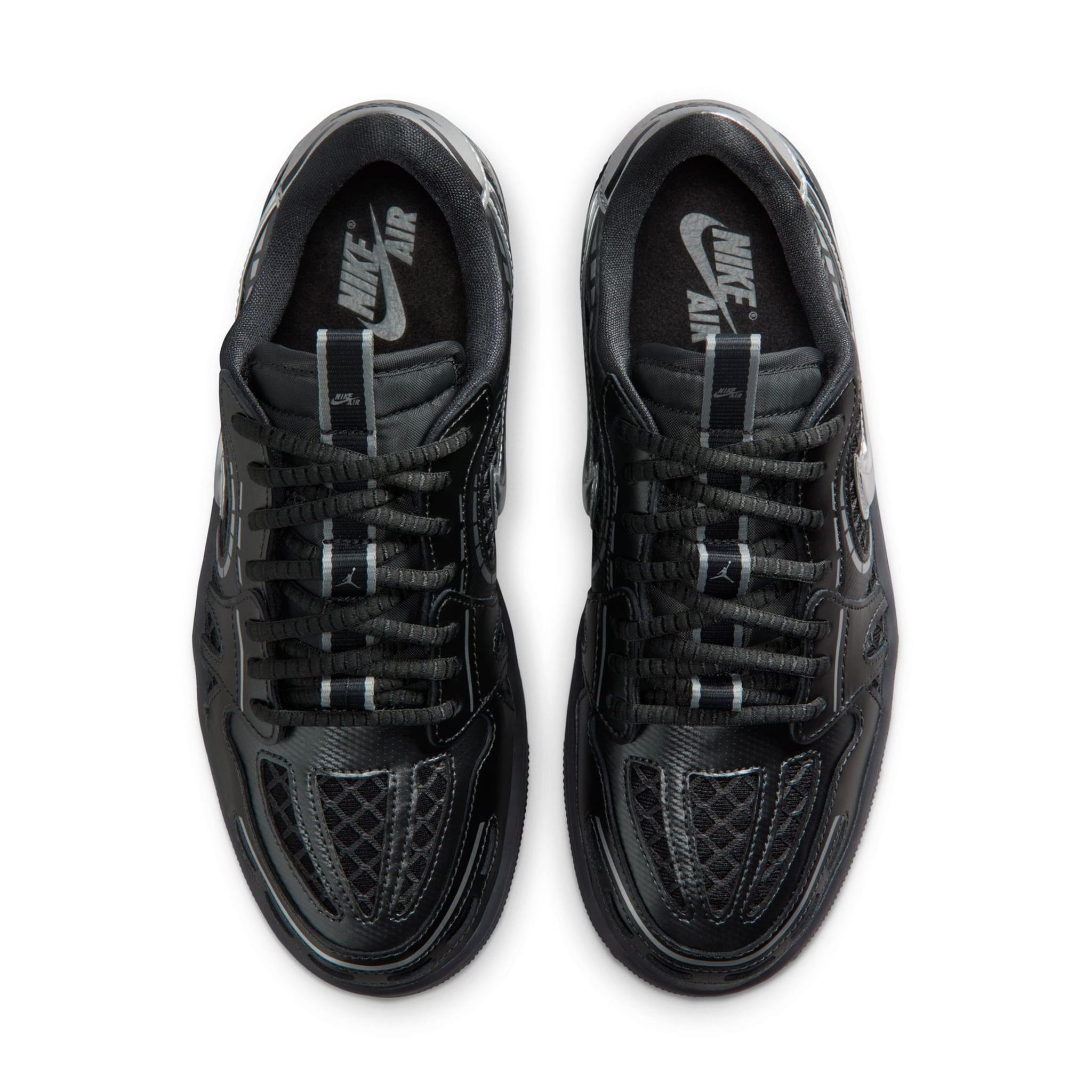  AIR JORDAN 1 LOW METHOD OF MAKE V3 BLACK METALLIC SILVER HQ2186-001 