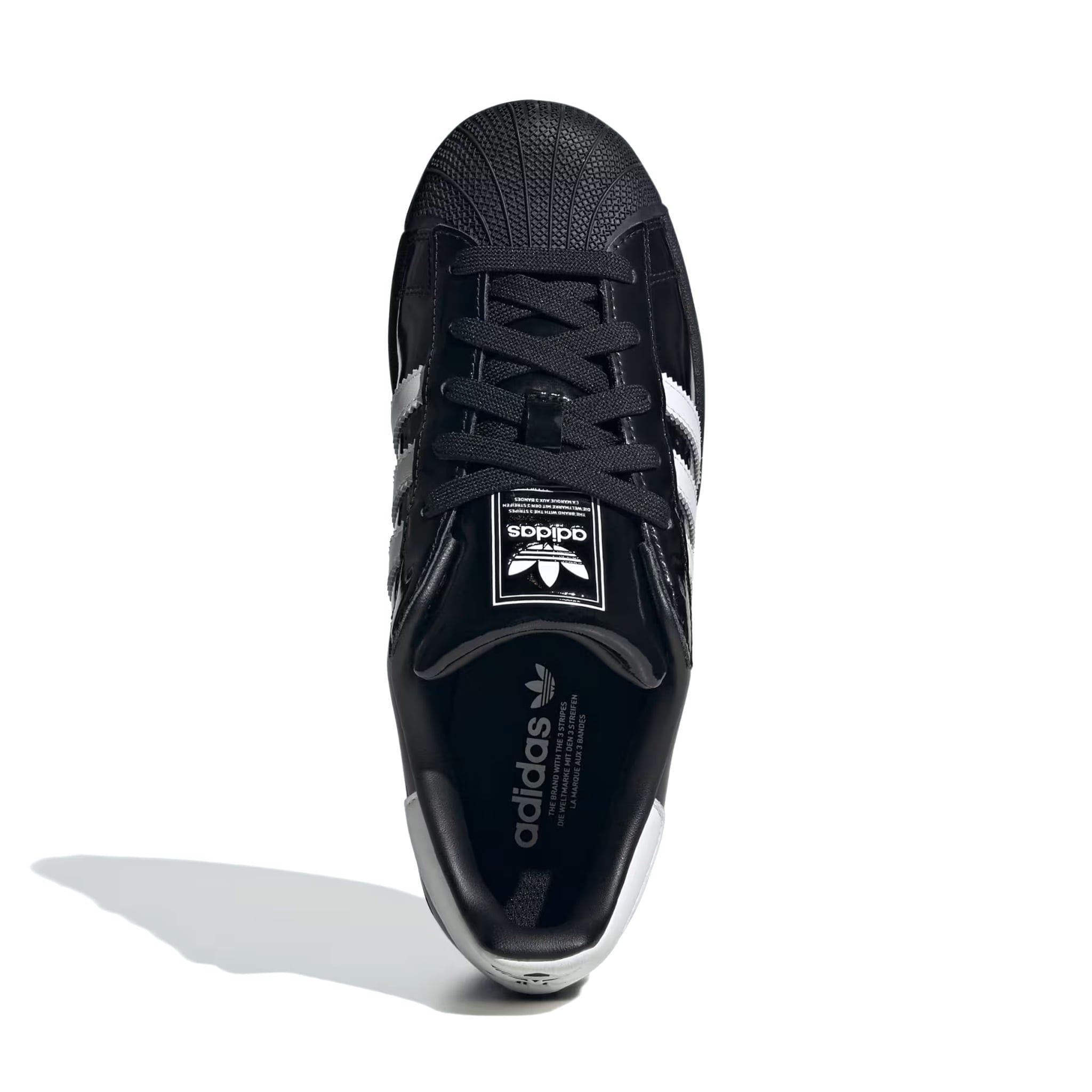  ADIDAS SUPERSTAR II BLACK WHITE PATENT JH7756 
